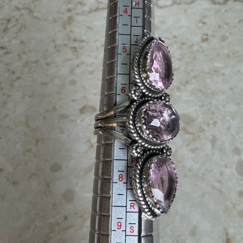 NWOT Sundance Wildflower Embrace Ring, Pink Kunzite, Sterling Silver - Picture 9 of 9